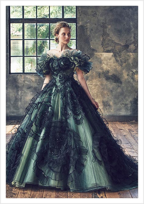 桂由美 カラードレス