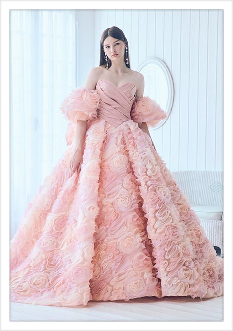 桂由美 カラードレス